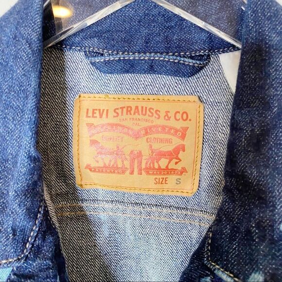 Levi’s Bleach Tie Dyed Jean Jacket Denim Small - Picture 4 of 11